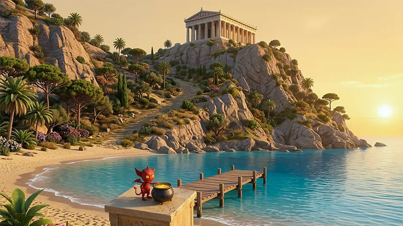 Alehundred - Alexandria, Egypt 300 BC - Great library and harbor diorama