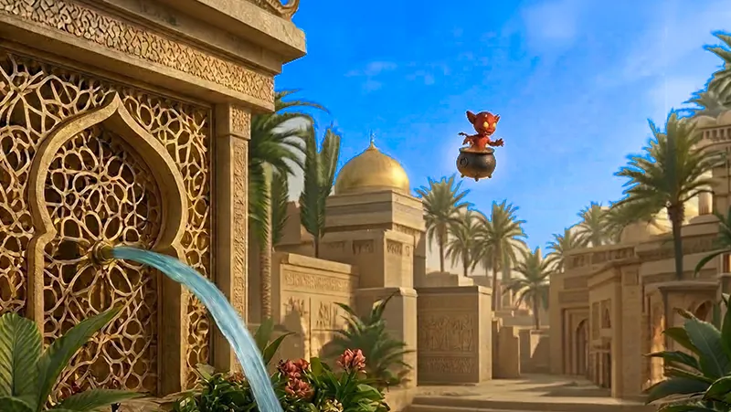 Alehundred - Hatra, Iraq 201 AD - Ancient temple diorama with golden latticework