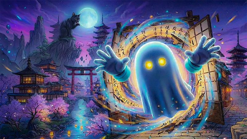 Alehundred - Kyoto, Feudal Japan 1503 - Samurai era diorama with temples and cherry blossoms