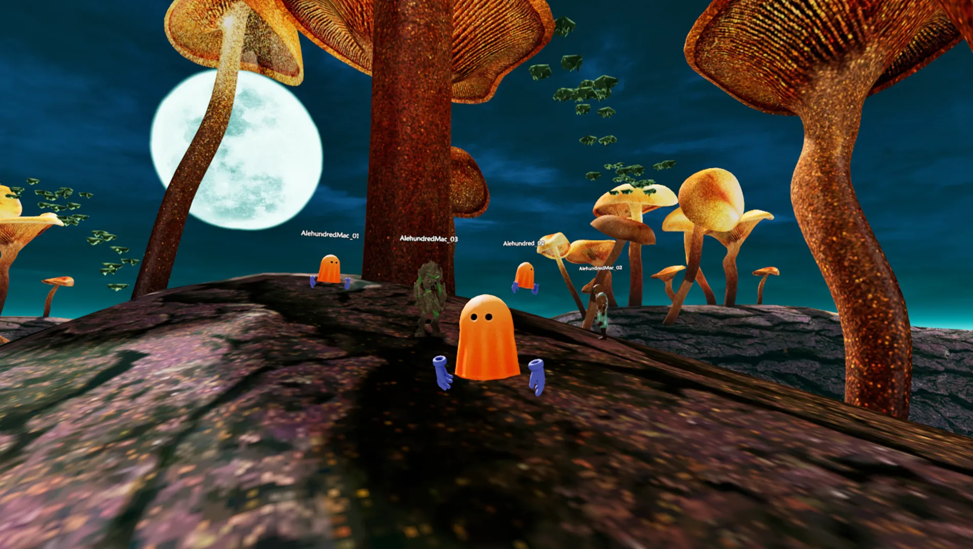 Crossplay Multiplayer - Up to 8 players Alehundred - Crossplay multiplayer scene with multiple players exploring a diorama together