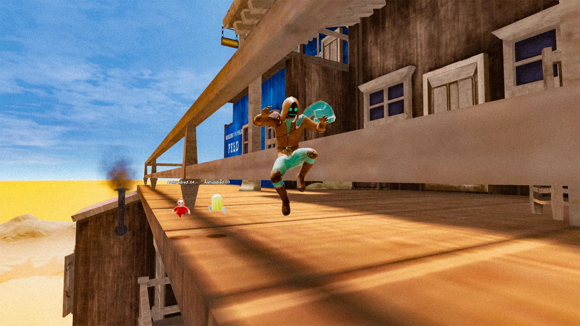 Alehundred - Wild West, USA 1885 - Frontier town diorama with saloons, desert landscape, and railroad