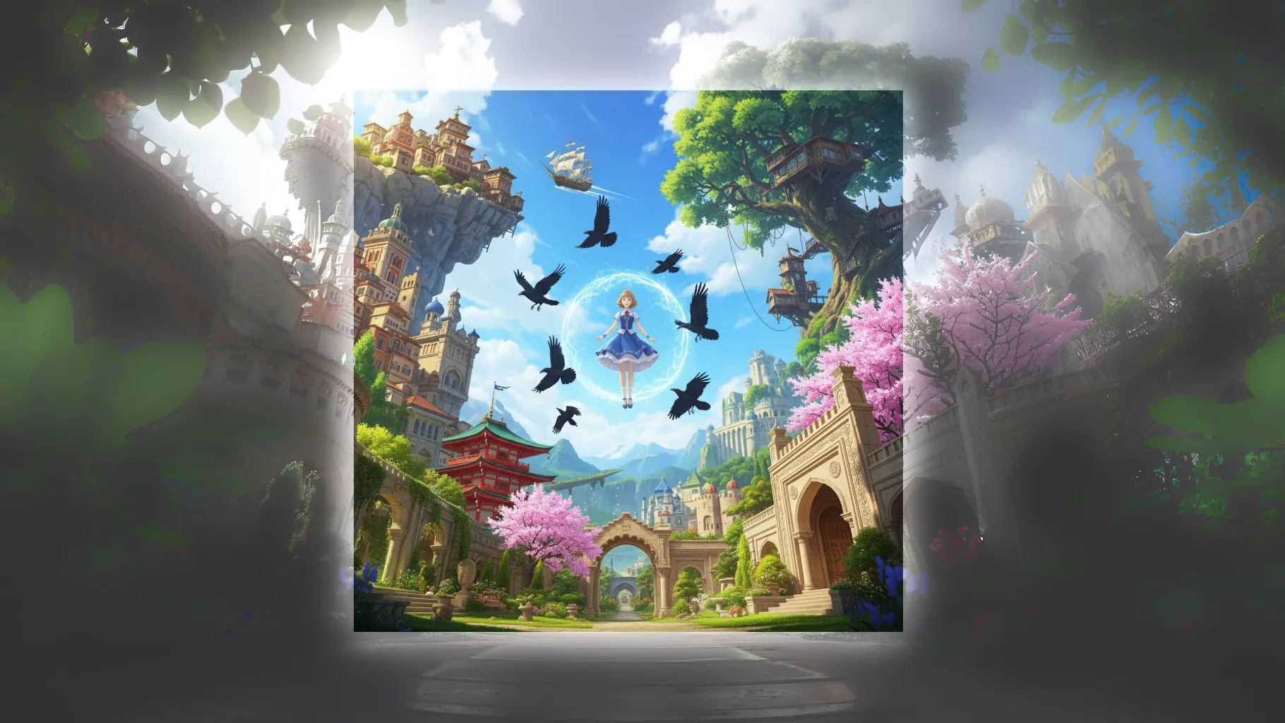 Alehundred - Illustration of the seven ravens and the cursed princess from the Brothers Grimm fairy tale